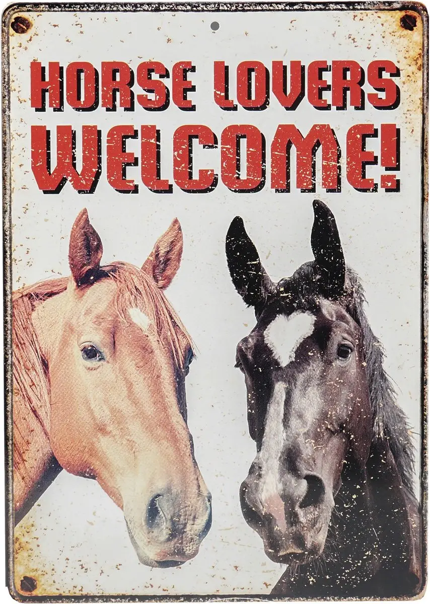 Waakbord Horselovers Welcome