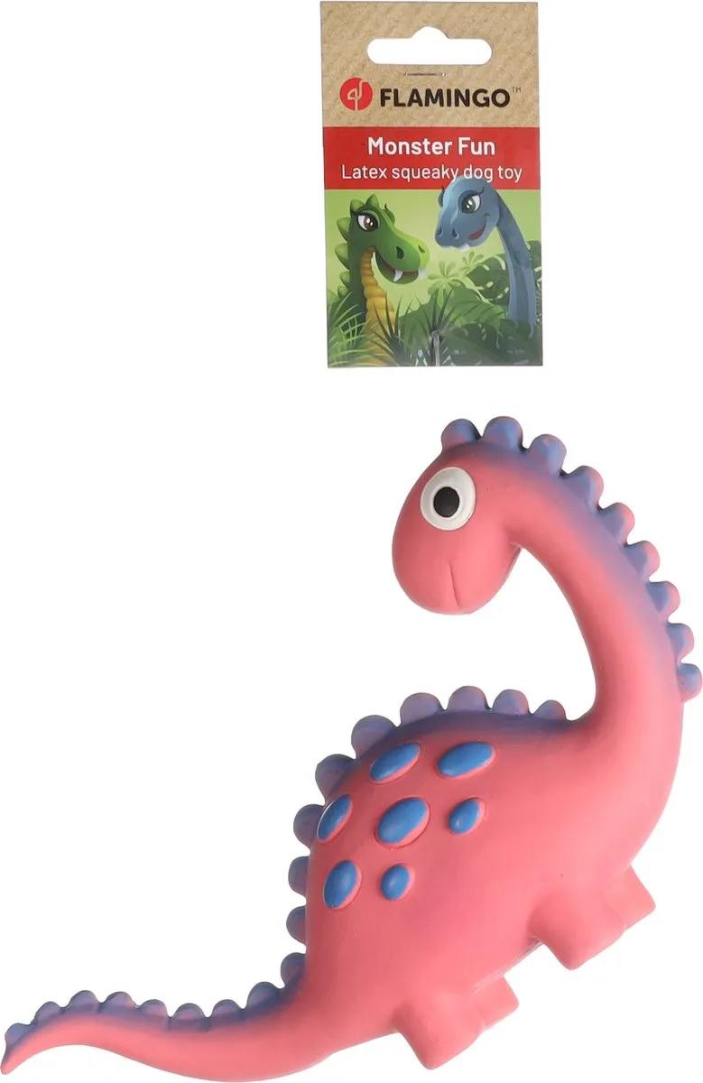 Flamingo Puga Hs Puga Latex Dino Roze - 7,7x25x15cm
