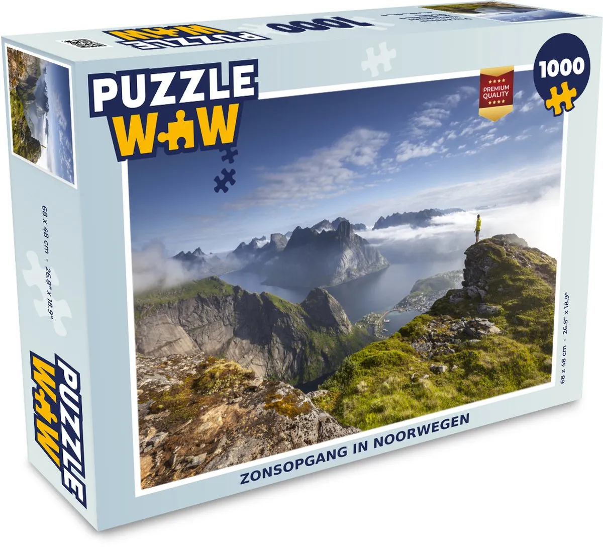 PuzzleWow Legpuzzel Zonsopgang in Noorwegen 1000 Stuks