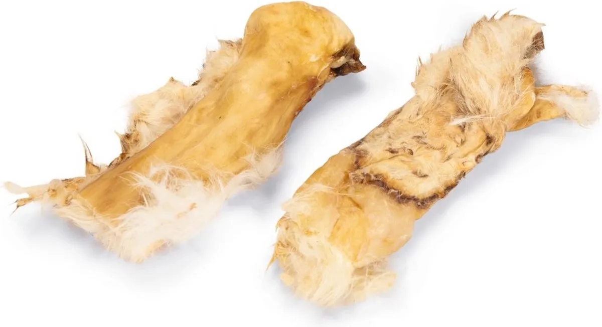 Beeztees Konijnenhuid Rol Met Haar Hondensnack 100g