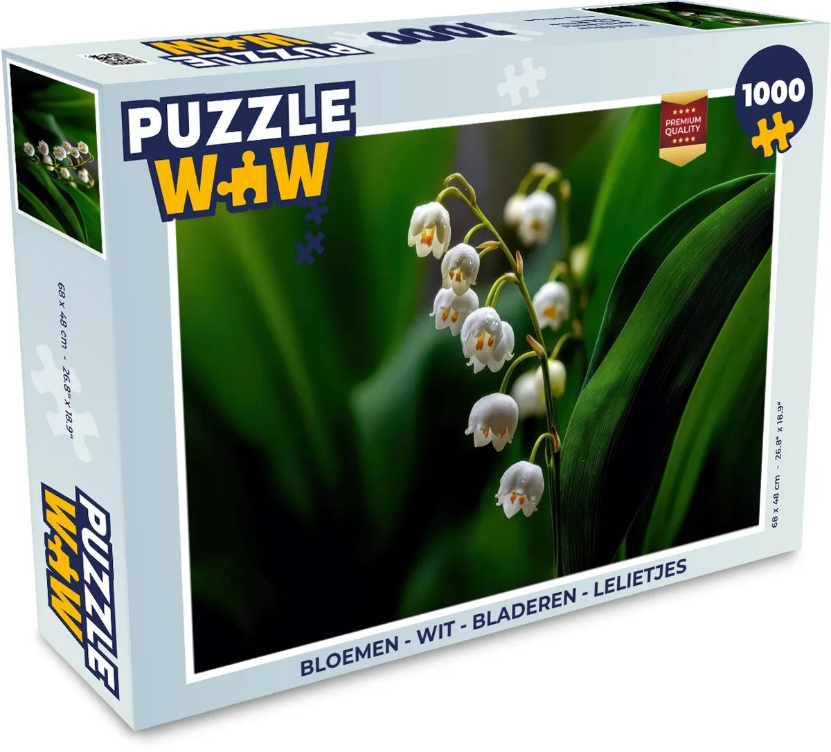 PuzzleWow Bloemen Legpuzzel 1000 Stuks - Wit