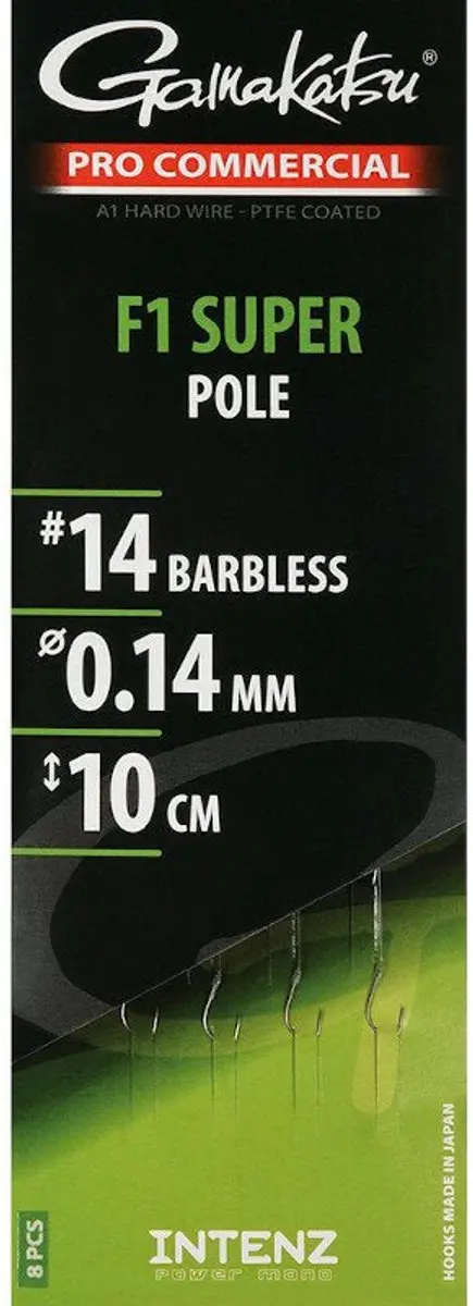 Gamakatsu F1 Super Pole Barbless 15cm 0.14mm - afbeelding 5 van 5