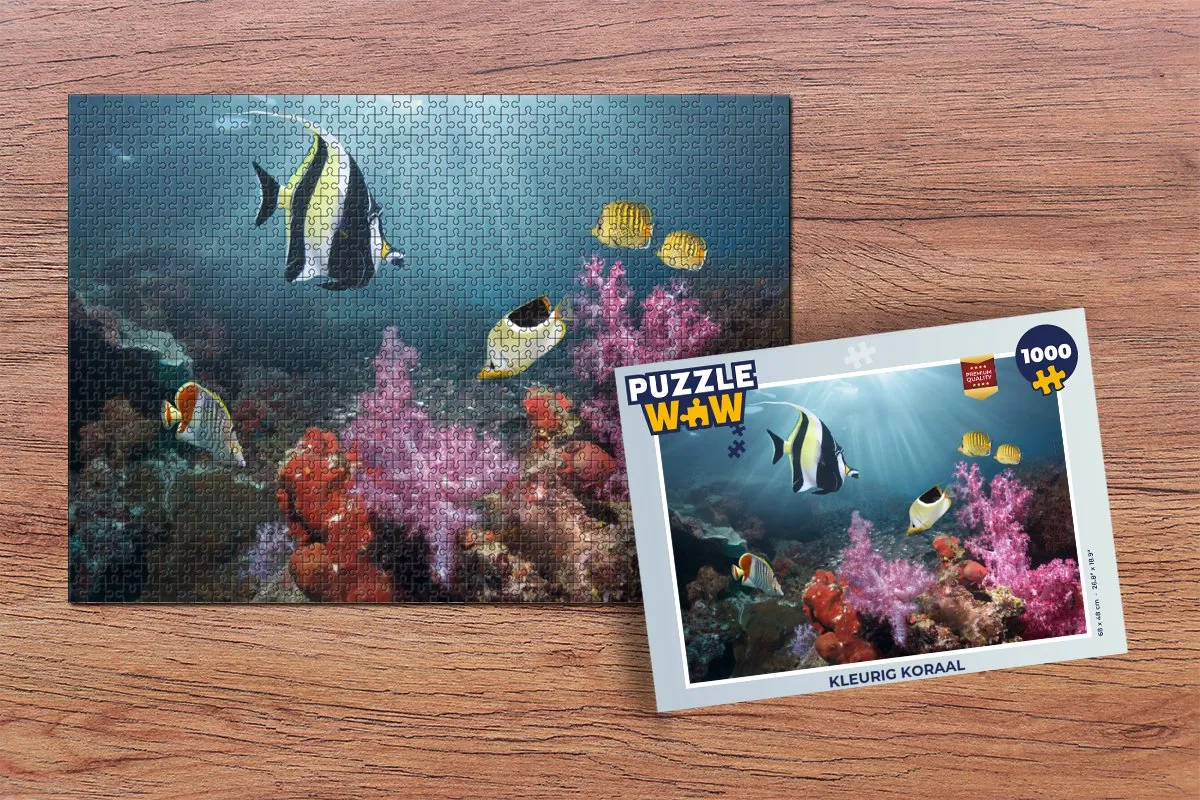PuzzleWow Kleurig Koraal Legpuzzel 1000 Stuks - Multicolor