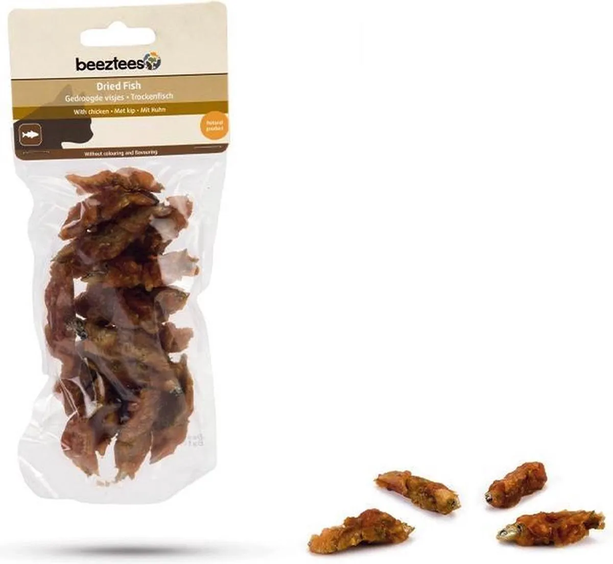 Beeztees Kattensnack Gedroogde Visjes Kip 140g