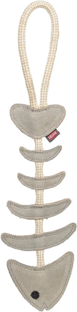 Trixie Visgraat Leer met Touw 43cm