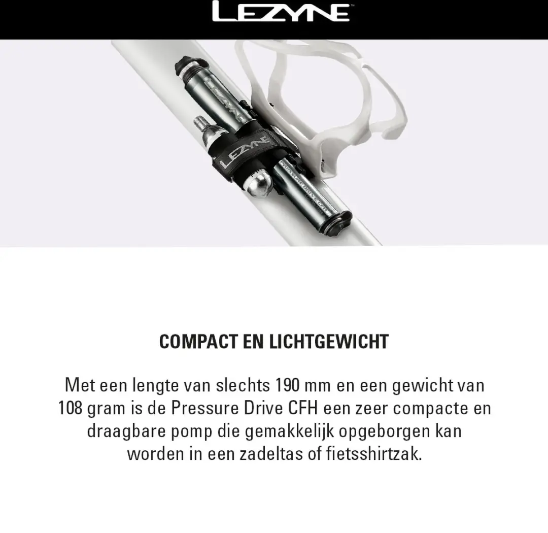 Lezyne Pressure Drive CFH Fietspomp - afbeelding 3 van 6