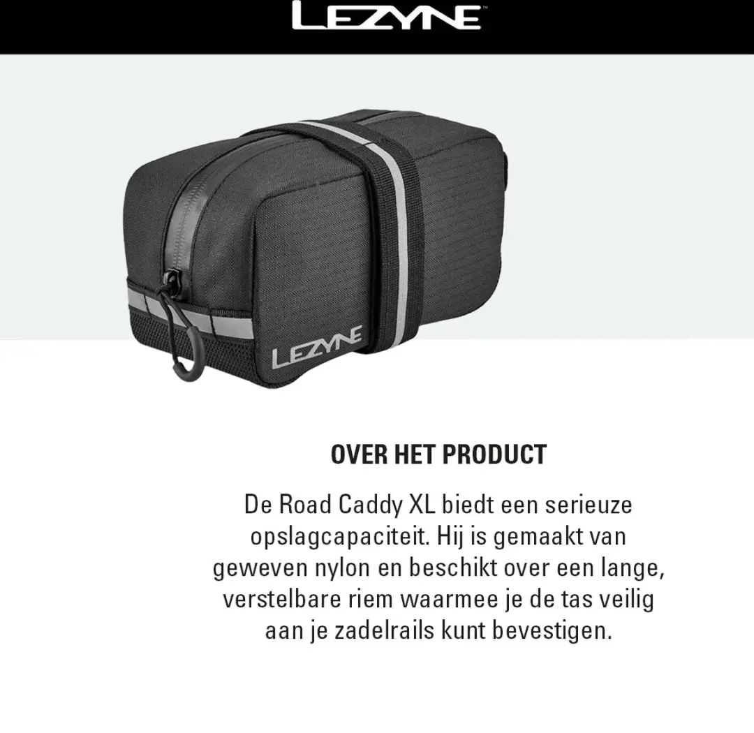 Lezyne Road Caddy XL zadeltas 1.5L - afbeelding 2 van 4