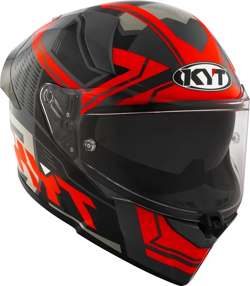 KYT R2R Octane Integraalhelm - Zwart/Rood - afbeelding 6 van 6