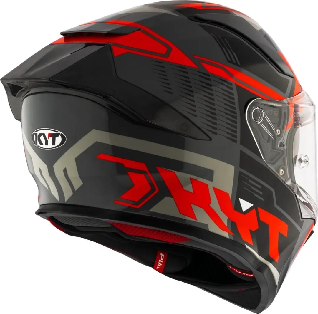 KYT R2R Octane Integraalhelm - Zwart/Rood - afbeelding 4 van 6