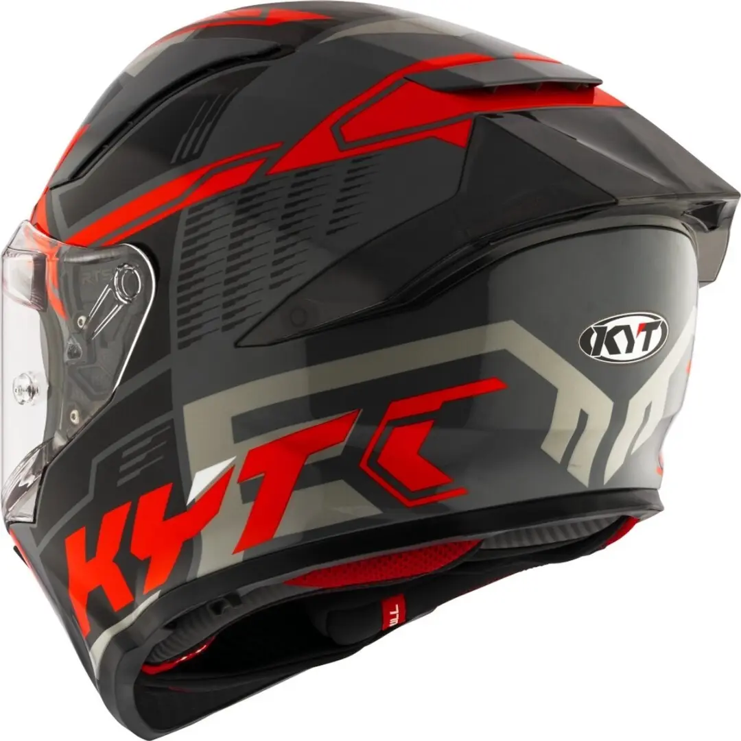 KYT R2R Octane Integraalhelm - Zwart/Rood - afbeelding 3 van 6