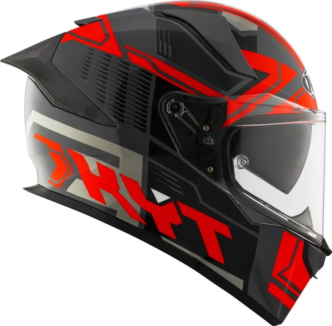 KYT R2R Octane Integraalhelm - Zwart/Rood - afbeelding 5 van 6