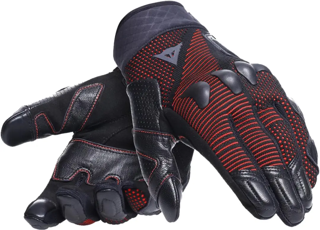 Dainese Unruly Ergo-Tek Zwart Fluo Rood Handschoenen