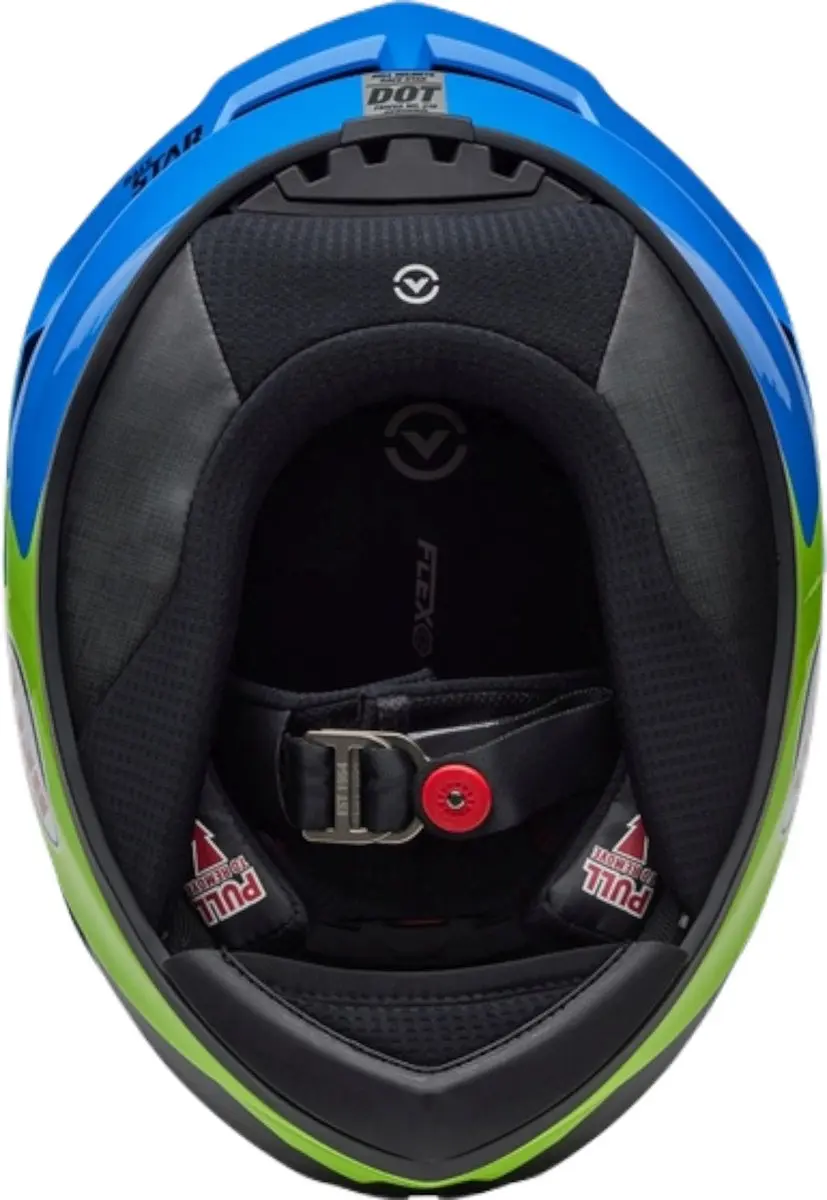 Bell Race Star DLX Corsa Carbon Helm - Zwart/Blauw/Fluo geel - afbeelding 5 van 5