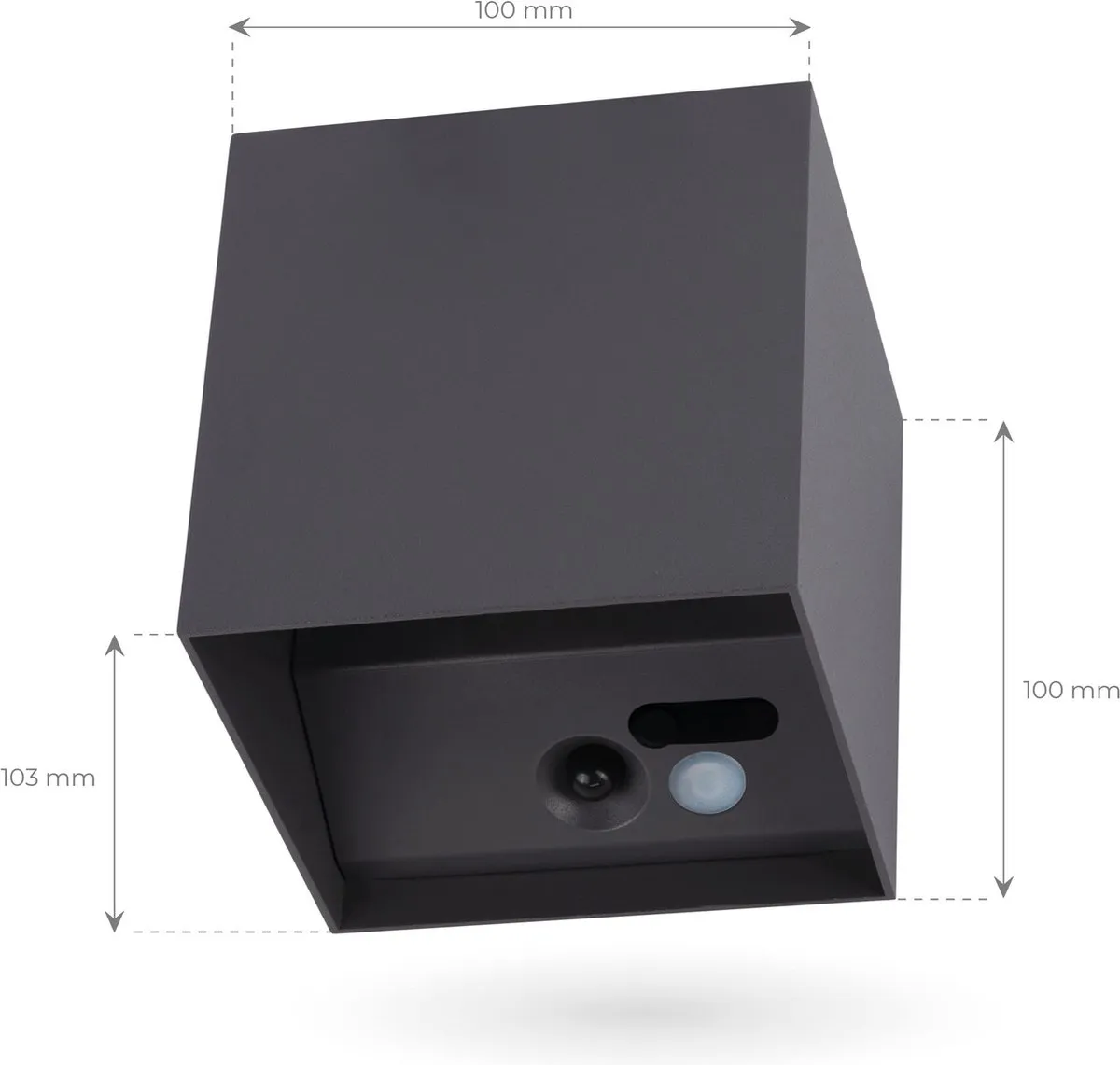 Ledvion USB Oplaadbare Wandlamp Sensor 4400mAh Antraciet