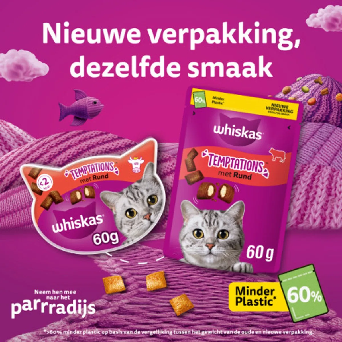 Whiskas Temptations Snoepjes Rund