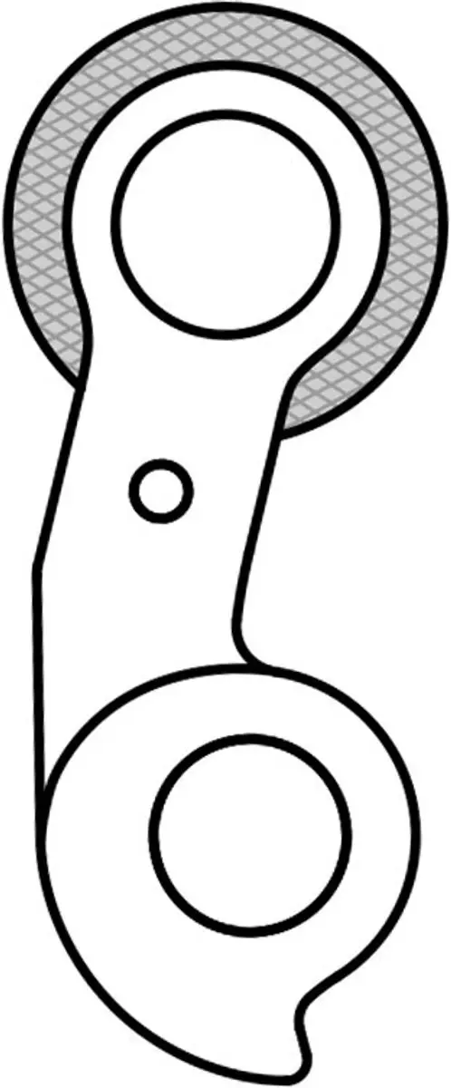 Union Derailleurhanger GH-242 Zwart - afbeelding 4 van 6