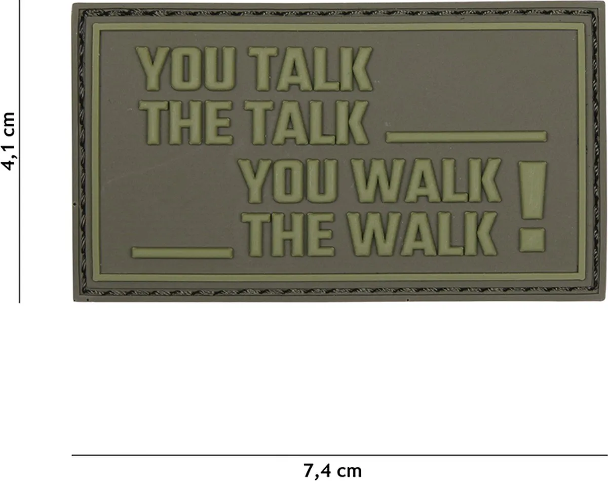 101 Inc Embleem 3D PVC You Talk, The Talk Groen