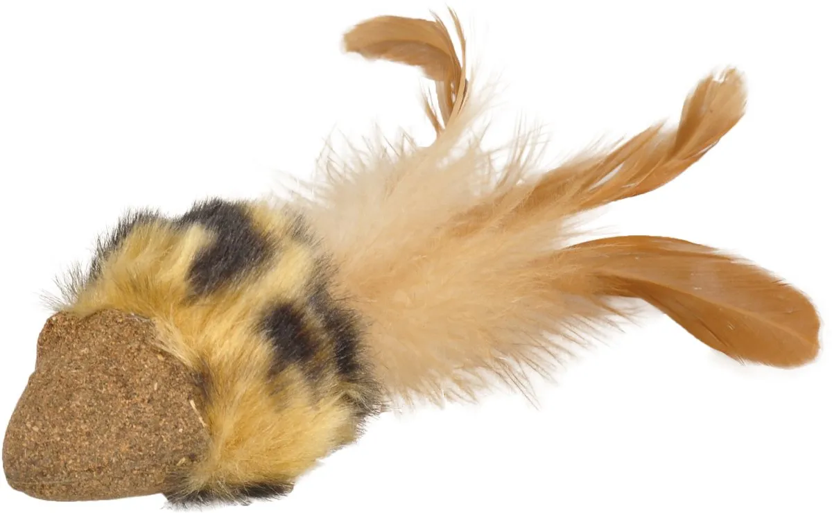 Flamingo Ps Penken Compressed Catnip Muis - Natuurlijk
