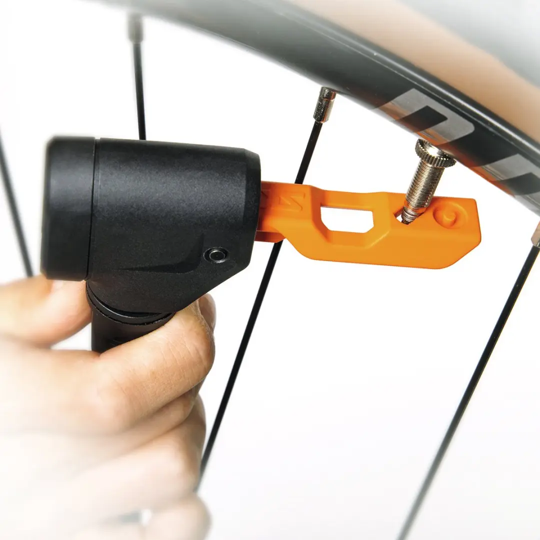 SKS Airkompressor 10.0 Vloerpomp - Oranje/Grijs/Zwart - afbeelding 3 van 4