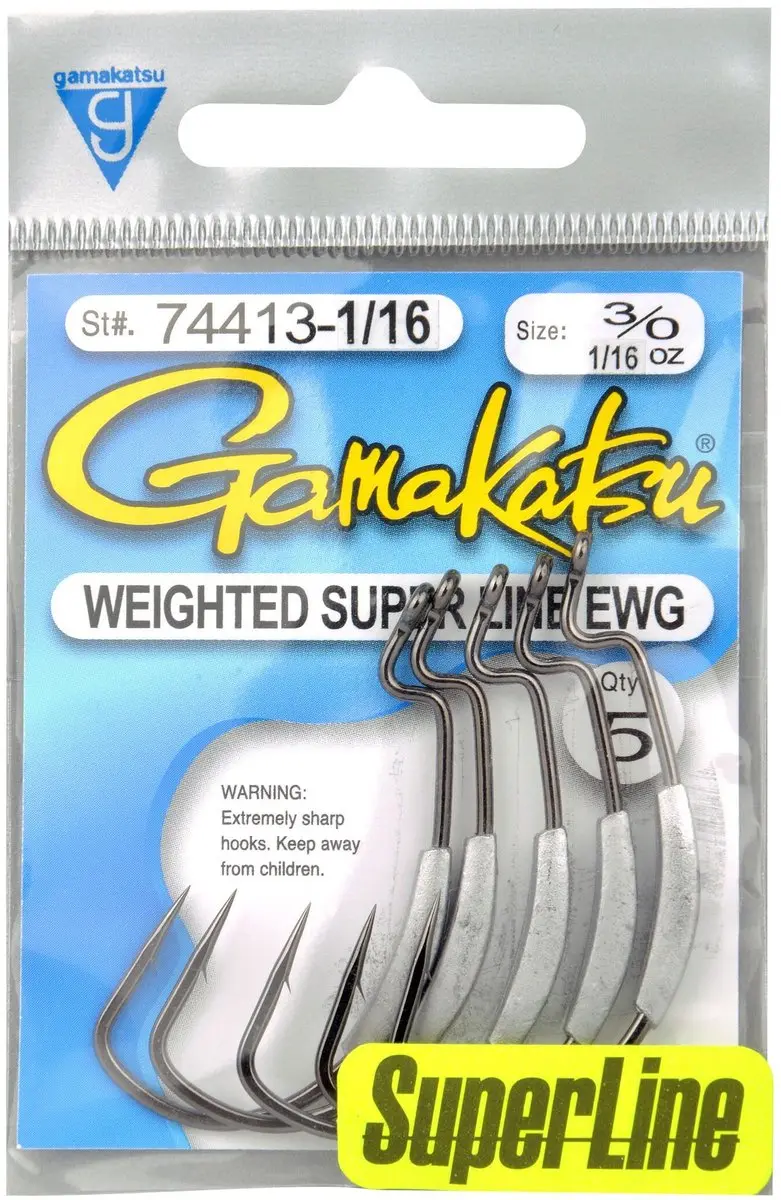 Gamakatsu SuperLine EWG Haken 3/0 - 5 Stuks - Zwart - afbeelding 2 van 2
