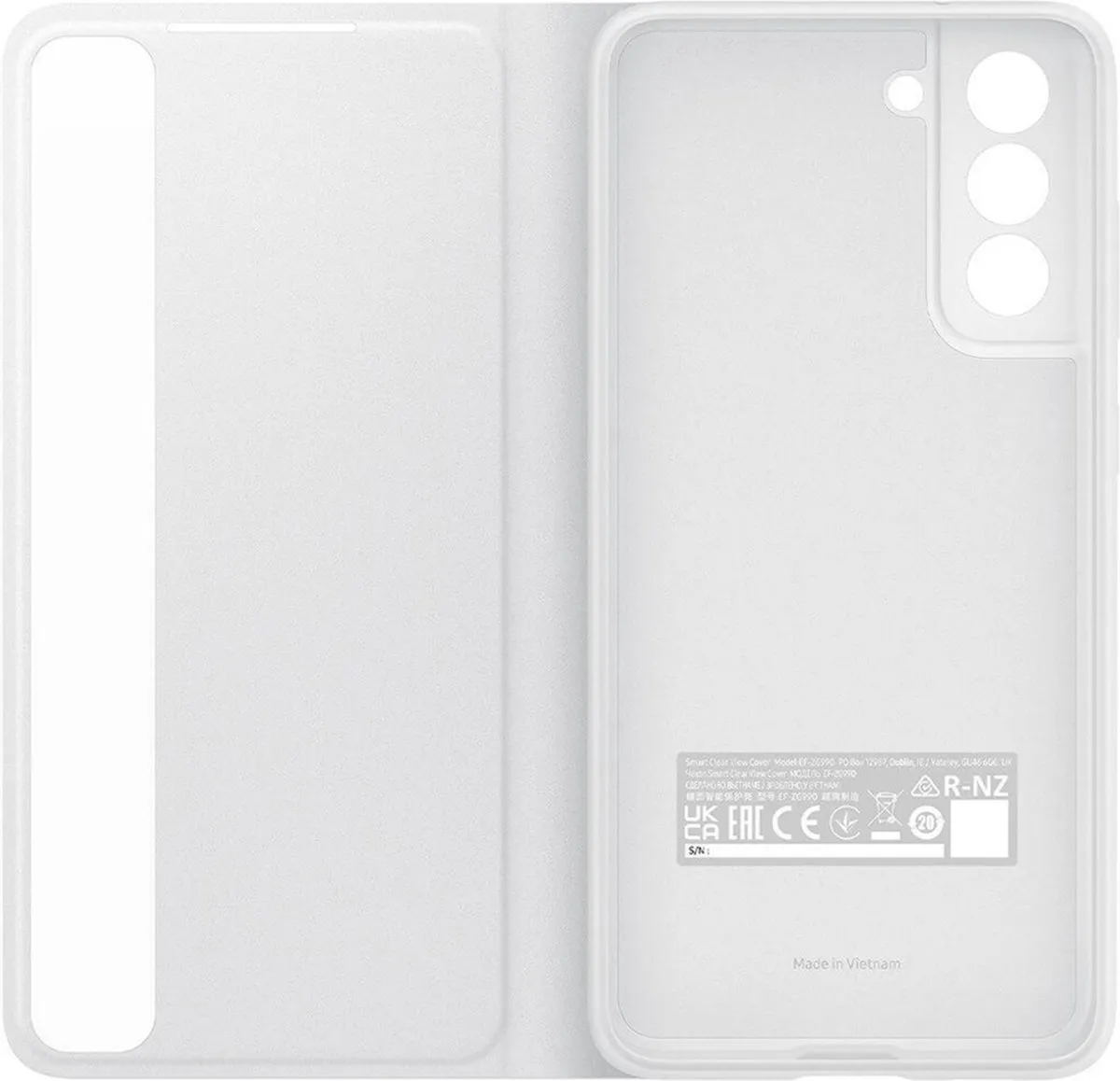 Samsung Galaxy S21 FE Clear-View Hoes - Wit EF-ZG990CWEWW