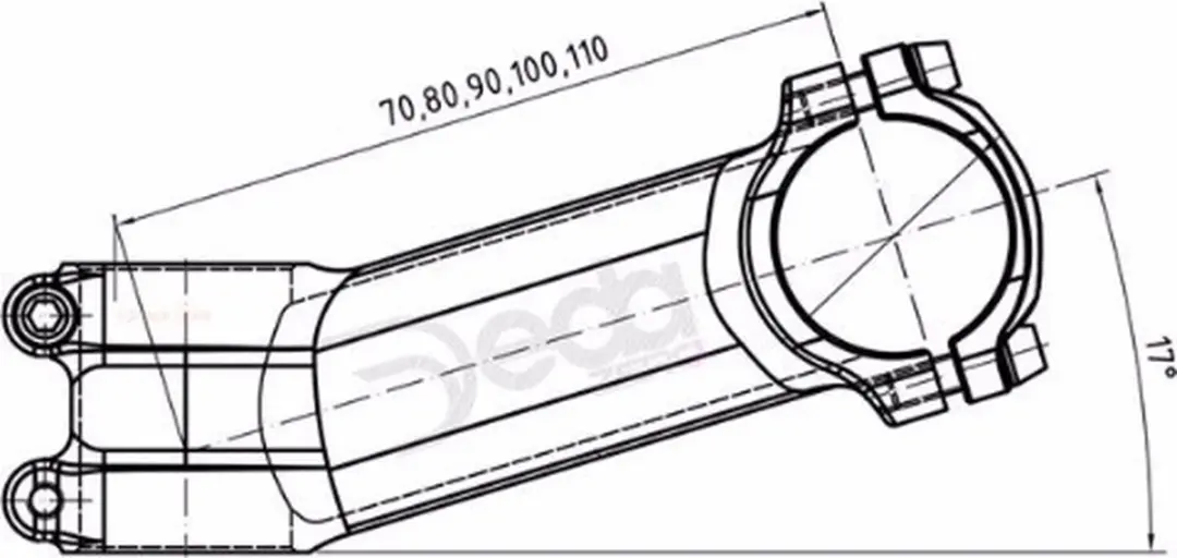 Deda ZERO 17° Stuurpen 90mm BOB - afbeelding 2 van 5