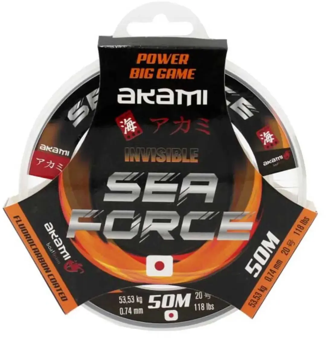 Akami Sea Force Fcc Flurocarbon 50 M Transparant 0.740 mm
