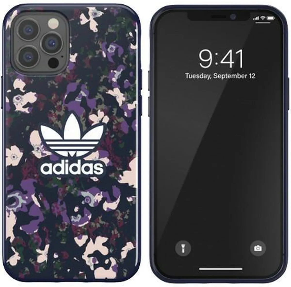 Adidas Snap Case Graphic AOP TPU - iPhone 12/12 Pro - Paars