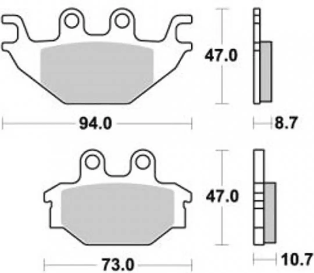 ferodo remblok voor quad adly 320 s 4x2 2011 tot 2014 avg / avd nieuw