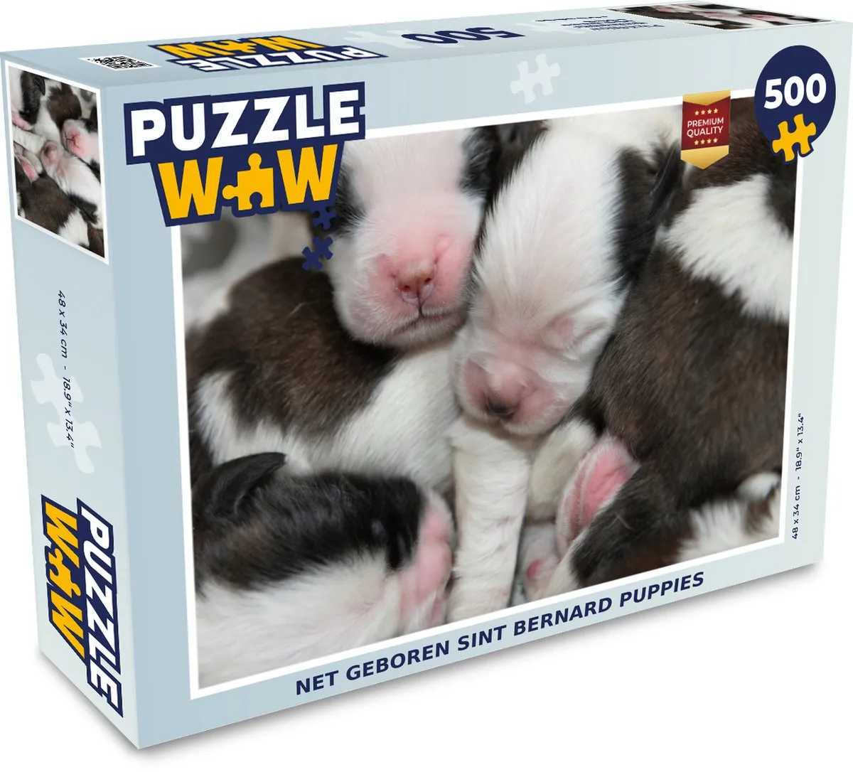 PuzzleWow Net Geboren Sint Bernard Puppies Legpuzzel 500 Stuks