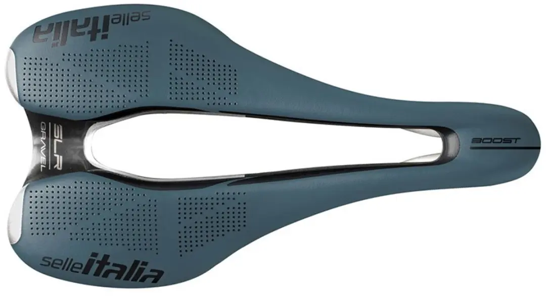 Selle Italia SLR Boost Gravel TI 316 Superflow Zadel - Blauw 130mm - afbeelding 2 van 3