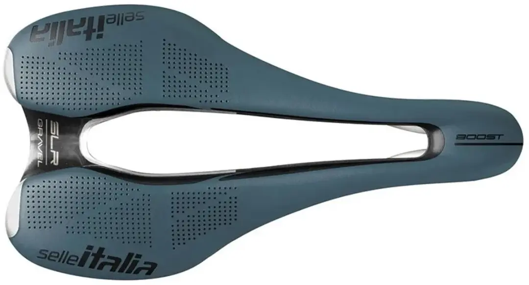Selle Italia SLR Boost Gravel TI 316 Superflow Zadel - Blauw 130mm - afbeelding 3 van 3