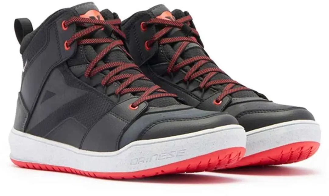 Dainese Suburb D-Wp Schoenen Zwart Wit Rood Lava