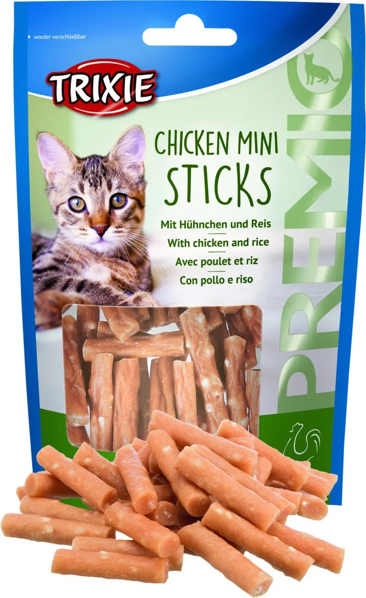 Trixie Premio Mini Sticks Kip Rijst 50g - afbeelding 2 van 6