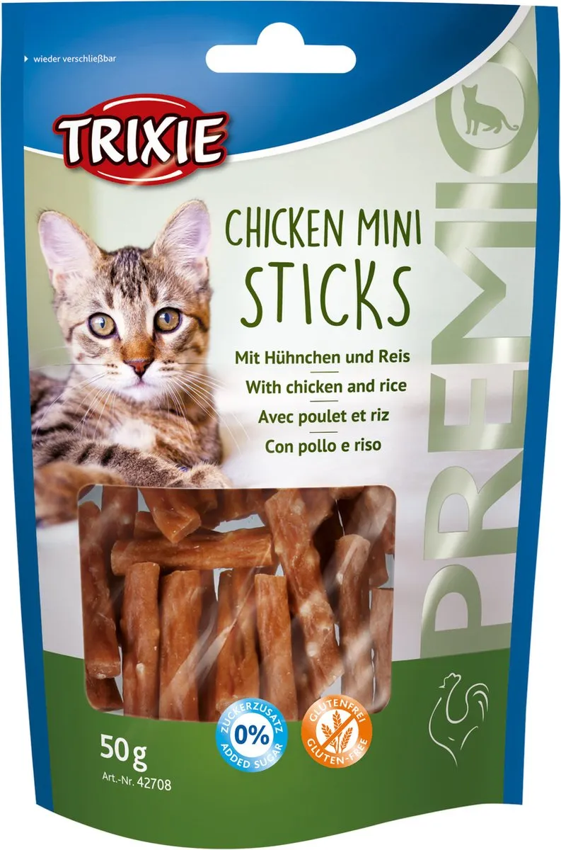 Trixie Premio Mini Sticks Kip Rijst 50g - afbeelding 5 van 6