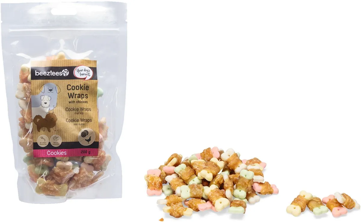 Beeztees Tasty Treats Cookie Wraps Kip