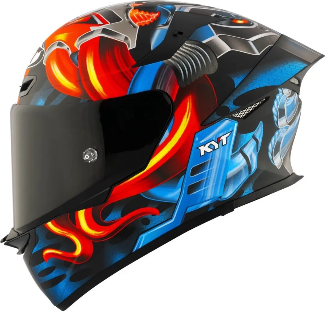 KYT TT-Revo Magnet Integraalhelm - S - Rood Blauw - afbeelding 4 van 6
