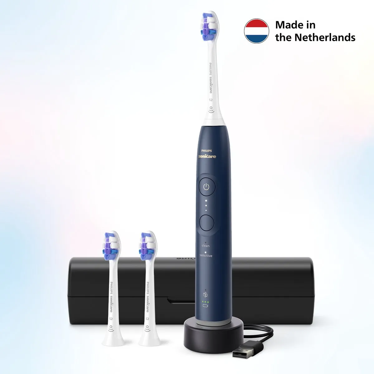 Philips Sonicare 6100 HX7403/01 Elektrische Tandenborstel - Blauw - 3 Opzetborstels