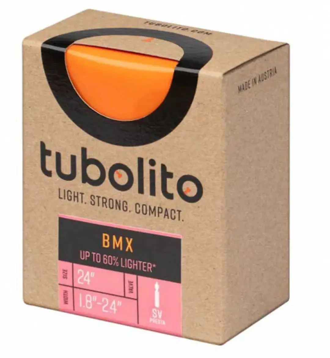 Tubolito BMX Binnenband 42mm Schrader Oranje 24" - afbeelding 3 van 6