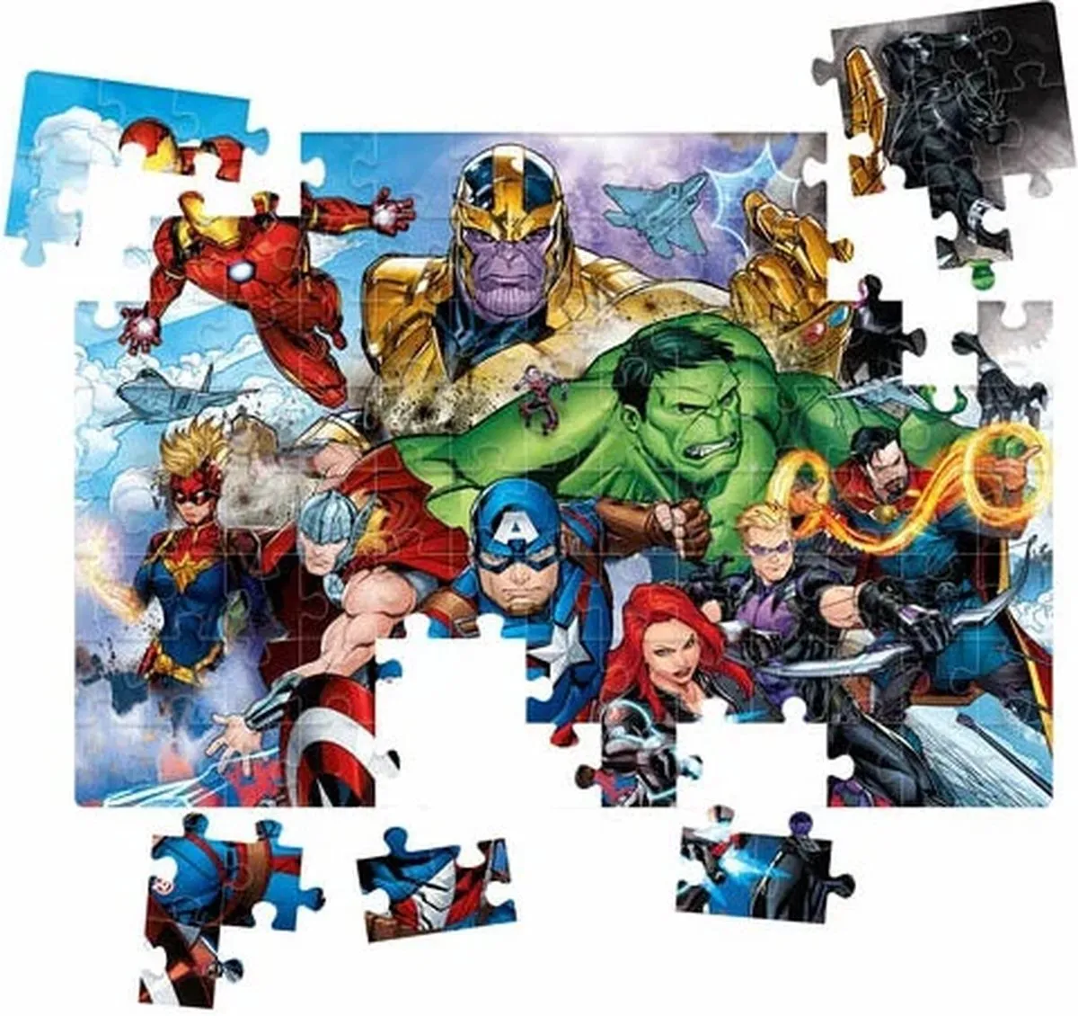 Marvel Avengers Legpuzzel 104 Stuks - 48,5 cm - Multicolor - afbeelding 6 van 6