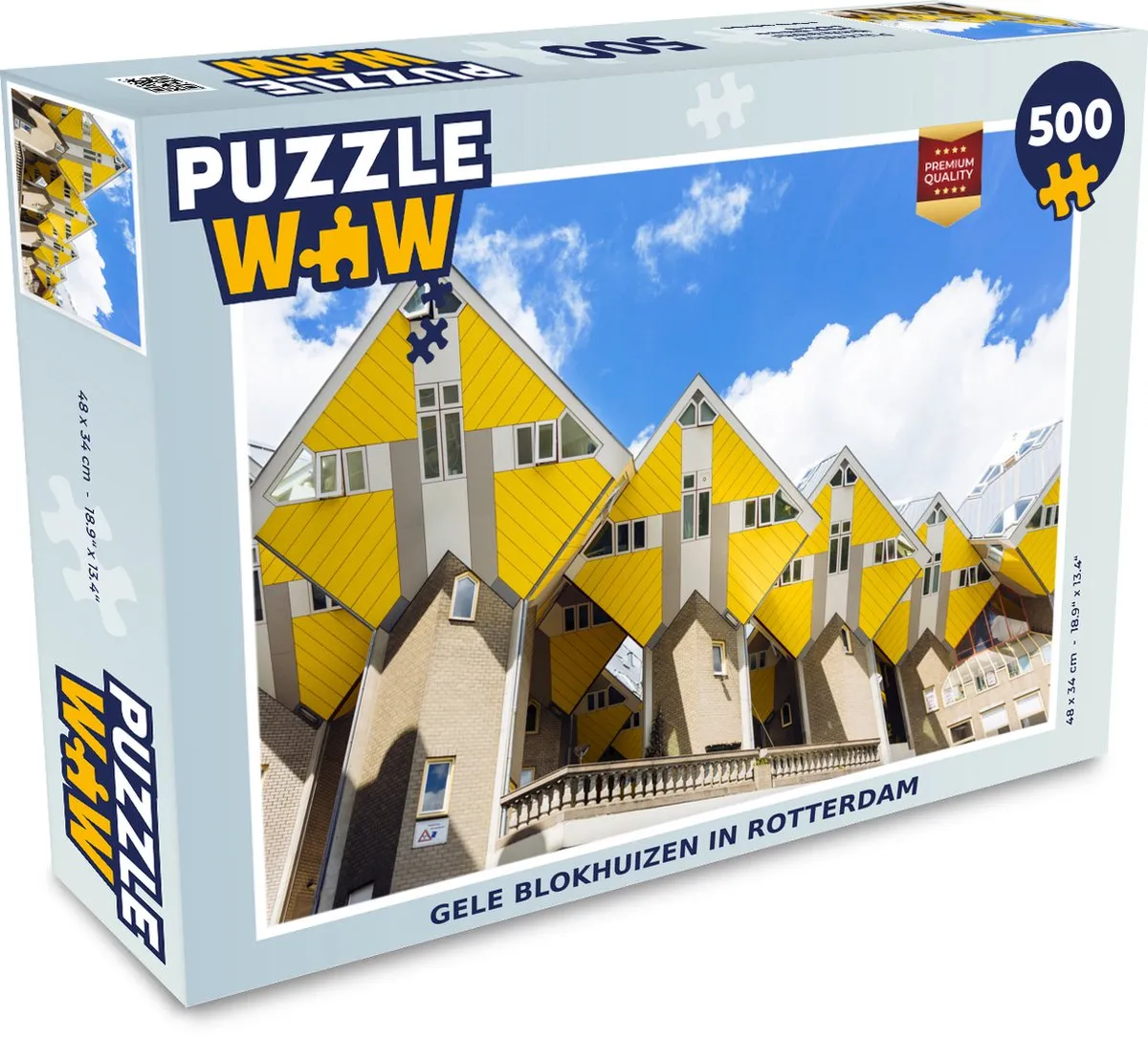 PuzzleWow Rotterdam Architectuur Kubus Puzzel 500 Stuks