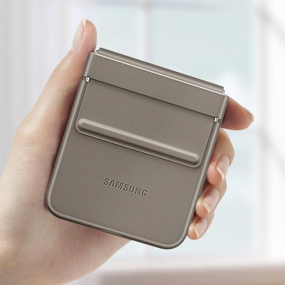 Samsung Galaxy Z Flip5 EF-VF731PA ECO-Leather Hoesje - Etoupe