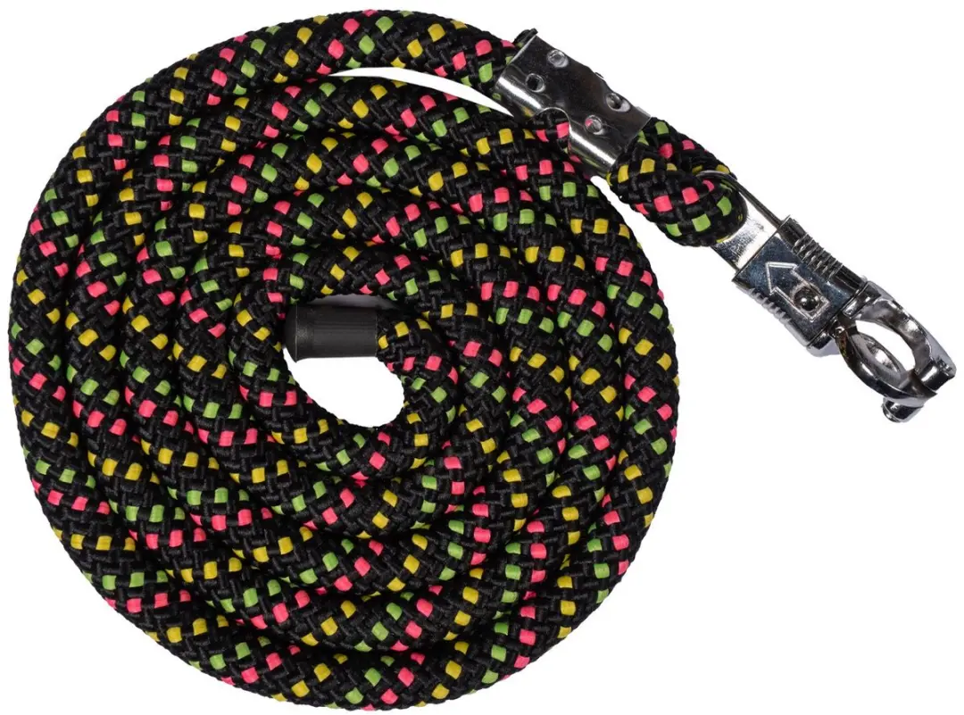 Halstertouw NeonFlash met paniekhaak zwar
