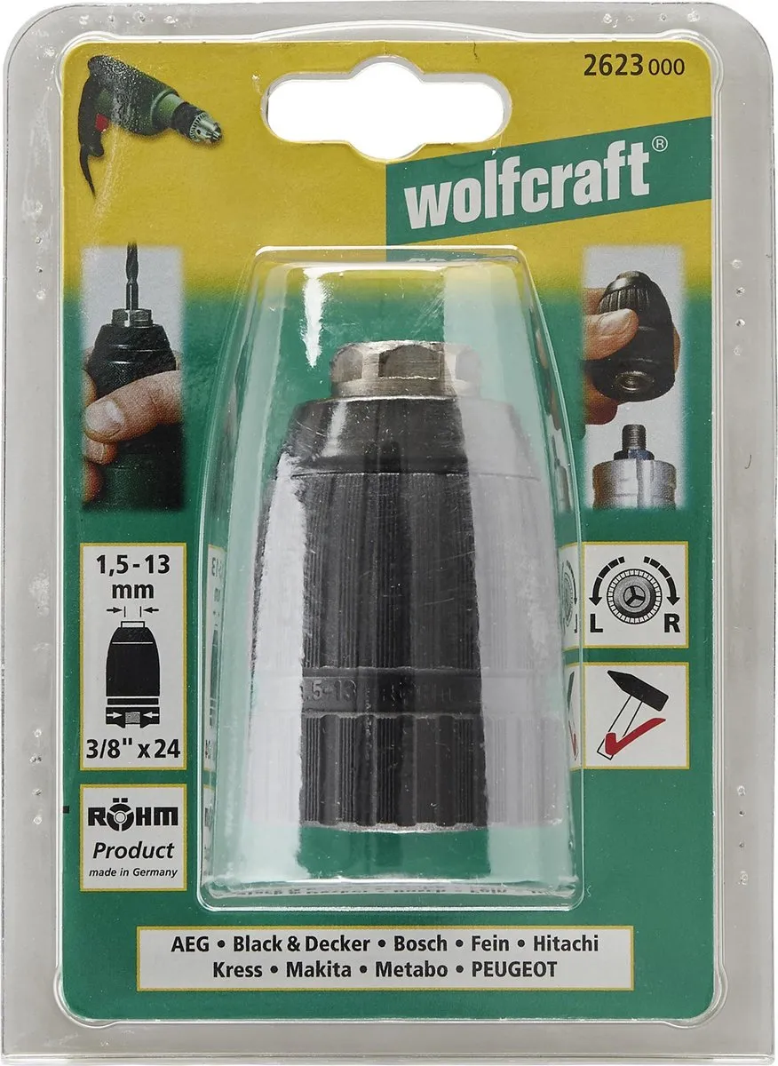 Wolfcraft Snelspanboorkop 2618000 - 1,5x13mm