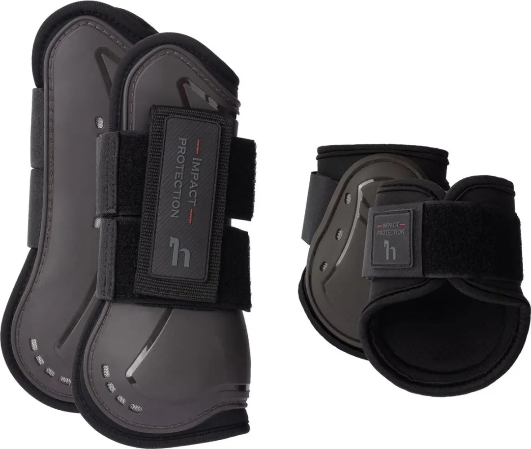 Horze Armour Airflow Pees & Kogelbeschermers Set, Brown, Vollblut