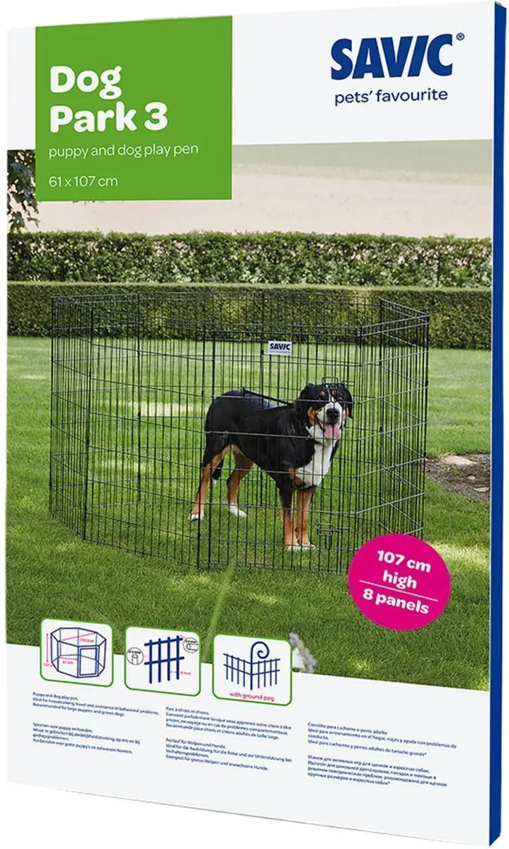 Savic Puppyren Dog Park Zwart