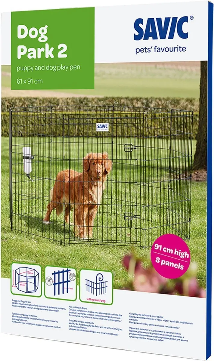 Savic Puppyren Dog Park Zwart - afbeelding 2 van 2