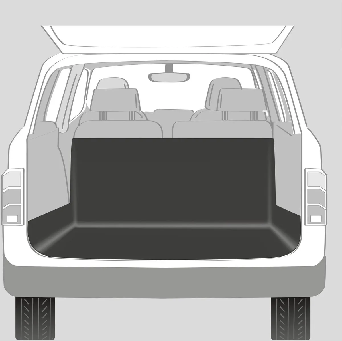 Trixie Autodeken Kofferbak Zwart - 120X150 CM