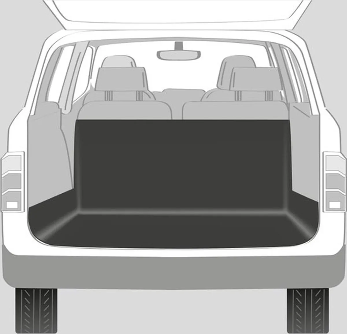 Trixie Autodeken Kofferbak Zwart - 120X150 CM