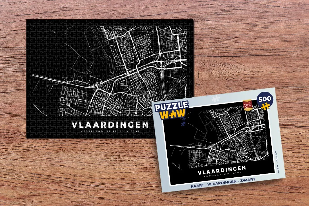 PuzzleWow Vlaardingen Legpuzzel 500 Stuks - Multicolor